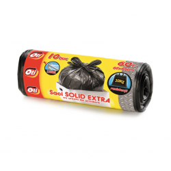 Saci menaj SOLID EXTRA, 60L, negru, 60x80 cm, 10 buc/rola, Oti Saci menaj SOLID EXTRA, 60L, negru, 60x80 cm, 10 buc/rola, Oti