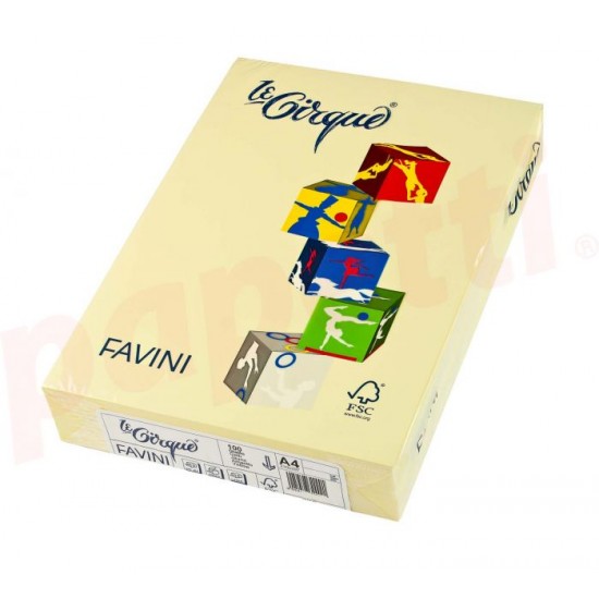 Carton color 160g/mp a4 galben deschis Favini