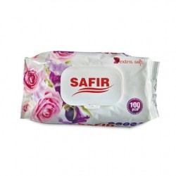 Servetele umede SAFIR, cu capac, 100 buc/ pachet Servetele umede SAFIR, cu capac, 100 buc/ pachet