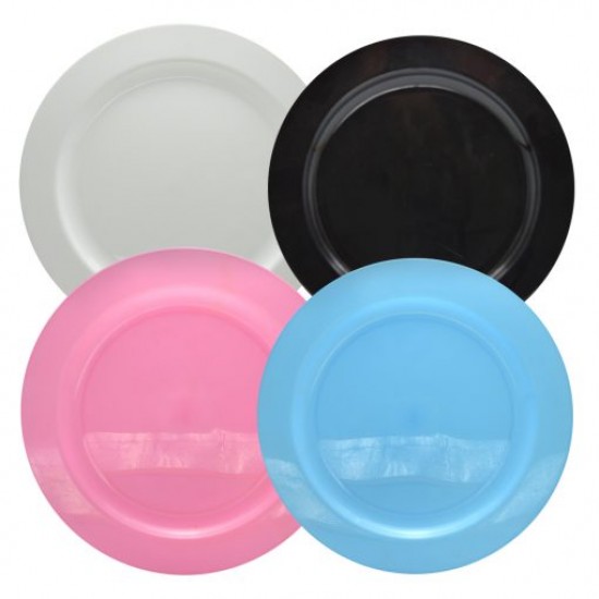 Farfurii colorate, Plastic, 23 cm, 10 buc/ set, 6 seturi/ bax Farfurii colorate, Plastic, 23 cm, 10 buc/ set, 6 seturi/ bax