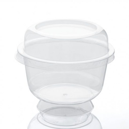 Cupa cu picior + capac, 200 ml, 25 buc/set Cupa cu picior + capac, 200 ml, 25 buc/set