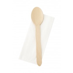 Set 100 bucati, LEMN Lingura si Servetel Set 100 bucati, LEMN Lingura si Servetel