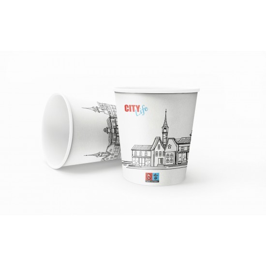 Pahare de carton 8 Oz (250 ml), 50 buc/set - pentru bauturi reci Pahare de carton 8 Oz (250 ml), 50 buc/set - pentru bauturi reci