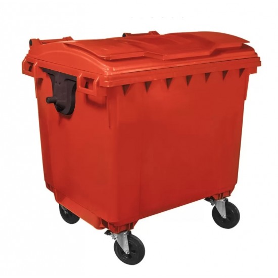 Container HDPE CLF 1100L cu capac plat - Transportul NU este inclus