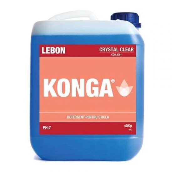 Detergent pentru geamuri, Crystal Clear, Konga, 5L