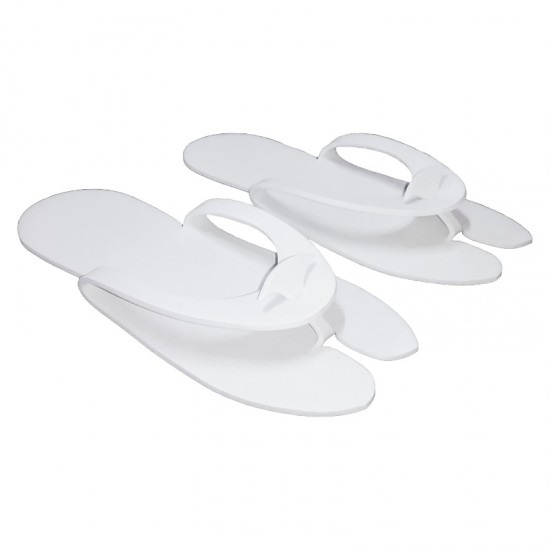 Papuci pentru SPA si cosmetica, albi, talpa 4mm HL243