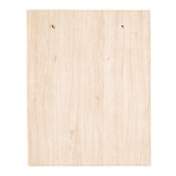 Mapa meniu cafenele A5+, Wood, piele PU interior/exterior, lavabila, bej