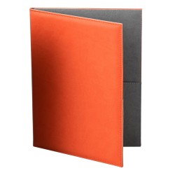 Mapa camera A4+, LeatherLike, piele PU interior/exterior, lavabila, portocaliu