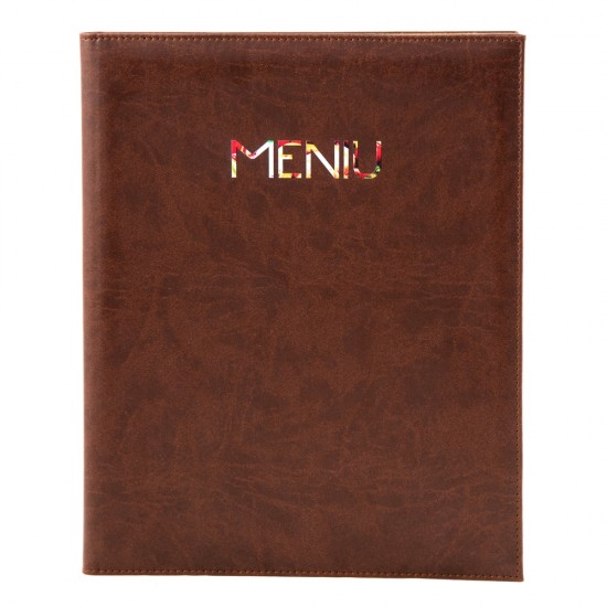 Mapa meniu A4+, Softleather, piele PU interior/exterior, lavabila, maro Mapa meniu A4+, Softleather, piele PU interior/exterior, lavabila, maro