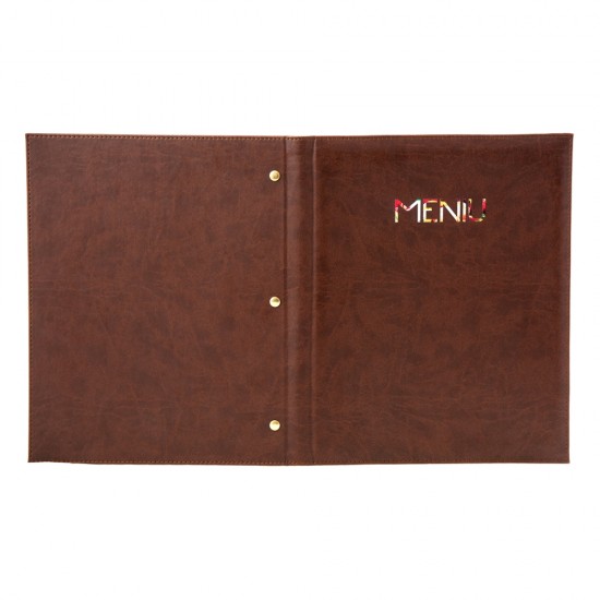 Mapa meniu A4+, Softleather, piele PU interior/exterior, lavabila, maro Mapa meniu A4+, Softleather, piele PU interior/exterior, lavabila, maro
