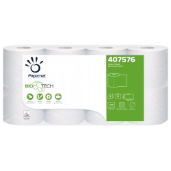 Hartie igienica deink superioara, Bio Tech, in 2 straturi, Papernet, 766gr, 8 role/pachet Hartie igienica deink superioara, Bio Tech, in 2 straturi, Papernet, 766gr, 8 role/pachet