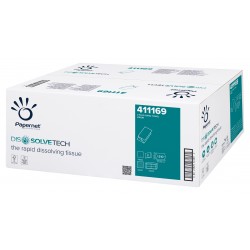 Prosoape albe de hartie, pliate V fold, Dissolve Tech, 22 x 21cm,  in 2 straturi, Papernet, 210 buc/pachet, 15 pac/bax Prosoape albe de hartie, pliate V fold, Dissolve Tech, 22 x 21cm,  in 2 straturi, Papernet, 210 buc/pachet, 15 pac/bax