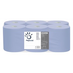 Rola prosop albastru cu derulare centrala, in 2 straturi, 135 m, Papernet, 6 role/bax Rola prosop albastru cu derulare centrala, in 2 straturi, 135 m, Papernet, 6 role/bax
