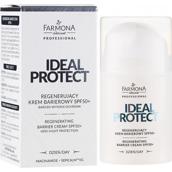 Cremă fata barieră regeneratoare de zi SPF 50 Ideal Protect Farmona Professional 50 ml Cremă fata barieră regeneratoare de zi SPF 50 Ideal Protect Farmona Professional 50 ml