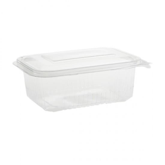 Caserola PET cu capac atasat, PREMIUM SAFIR, 750 cc, 100 buc/set Caserola PET cu capac atasat, PREMIUM SAFIR, 750 cc, 100 buc/set