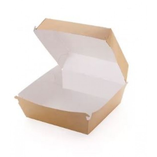 Cutie carton burger, medie, 100 buc/set, 115x115x78mm