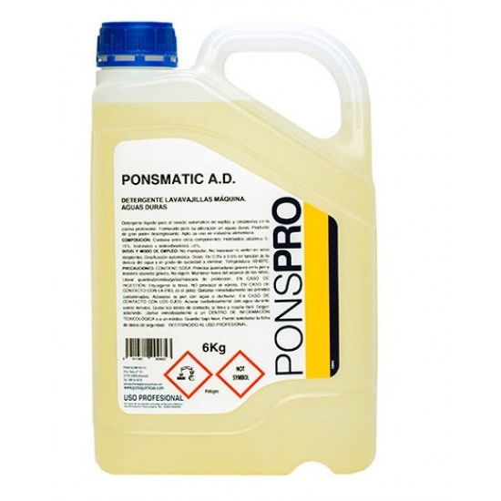 Ponsmatic-A.D.-Detergent pentru spalarea vaselor, Asevi, 6L Ponsmatic-A.D.-Detergent pentru spalarea vaselor, Asevi, 6L