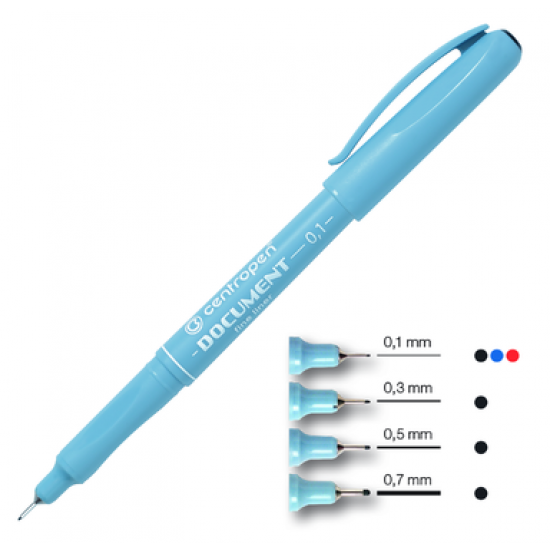 Liner 0.3 mm Centropen 2631 - corp argintiu, scriere neagra Liner 0.3 mm Centropen 2631 - corp argintiu, scriere neagra
