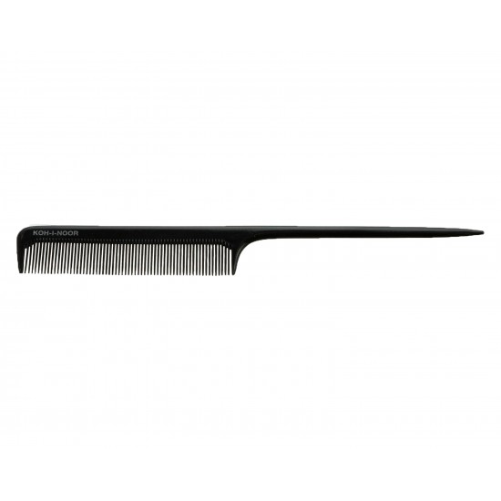 Pieptan profesional cu dinti desi si maner ascutit pentru suvite Koh-i-noor 18 x 3 cm Pieptan profesional cu dinti desi si maner ascutit pentru suvite Koh-i-noor 18 x 3 cm