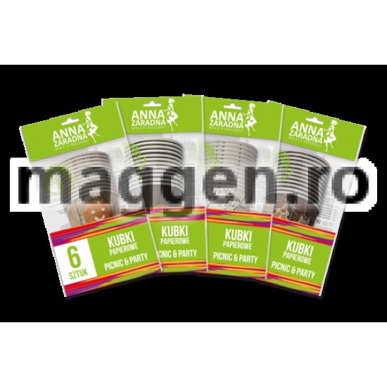 AZ Pahare Carton Cu Model 6buc/set AZ Pahare Carton Cu Model 6buc/set