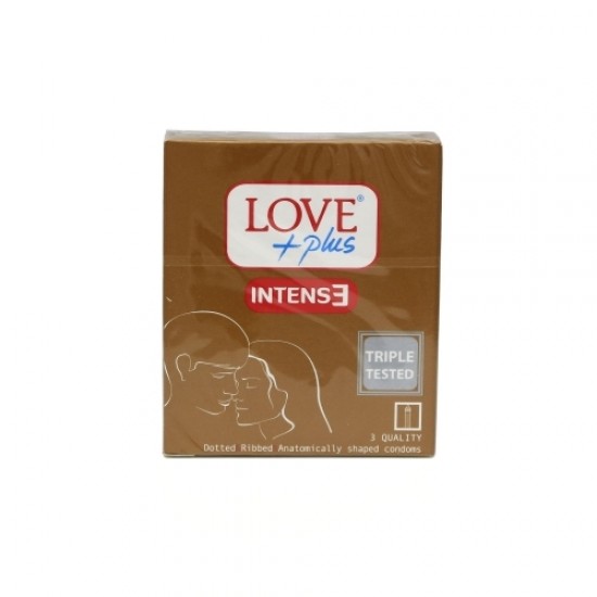 LOVE PLUS Prezervative Intense 3 buc LOVE PLUS Prezervative Intense 3 buc