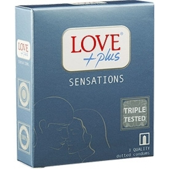 LOVE PLUS Prezervative Sensations 3 buc LOVE PLUS Prezervative Sensations 3 buc