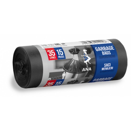 AZ Saci Menaj Ultrarezistenti 35L/15buc LDPE AZ Saci Menaj Ultrarezistenti 35L/15buc LDPE