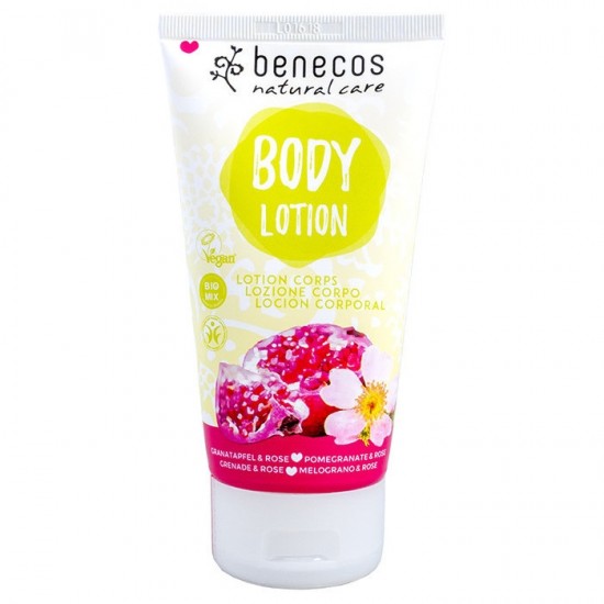 Lotiune de corp rodie si trandafiri, 150 ml - Benecos Lotiune de corp rodie si trandafiri, 150 ml - Benecos