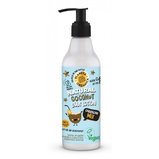 Lotiune de corp Skin Supergood cu cocos Caribbean Mix, 250ml - Planeta Organica Lotiune de corp Skin Supergood cu cocos Caribbean Mix, 250ml - Planeta Organica