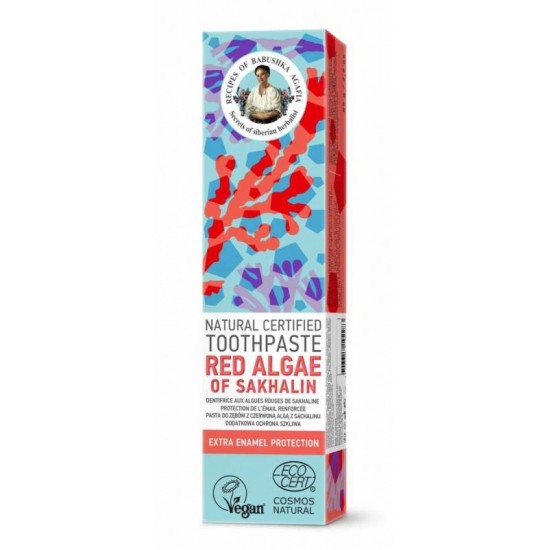 Pasta de dinti protectia smaltului Red Algae of Sakhalin, 85g - RBA Pasta de dinti protectia smaltului Red Algae of Sakhalin, 85g - RBA