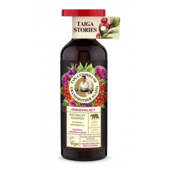 Sampon natural reparator cu mesteacan si strugurele ursului, 500ml - Taiga Stories Sampon natural reparator cu mesteacan si strugurele ursului, 500ml - Taiga Stories