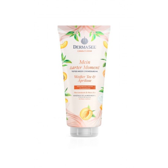 Crema de dus Momentul meu tandru, cu ceai alb, caise si minerale Dermasel, 200 ml Crema de dus Momentul meu tandru, cu ceai alb, caise si minerale Dermasel, 200 ml