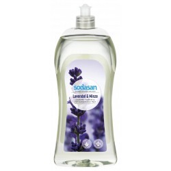 Detergent vase lichid bio lavanda si menta 1L Sodasan                                                Detergent vase lichid bio lavanda si menta 1L Sodasan