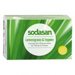 Sapun crema bio lemongrass si ghimbir 100g SODASAN                                                   Sapun crema bio lemongrass si ghimbir 100g SODASAN