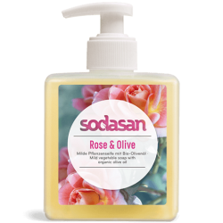 Sapun lichid gel de dus bio trandafir masline 300ml SODASAN Sapun lichid gel de dus bio trandafir masline 300ml SODASAN