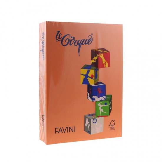 Carton color 160g/mp a4 portocaliu Favini-205