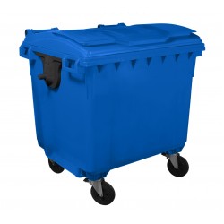 Container HDPE CLF 1100L cu capac plat albastru - Transport inclus Container HDPE CLF 1100L cu capac plat albastru - Transport inclus