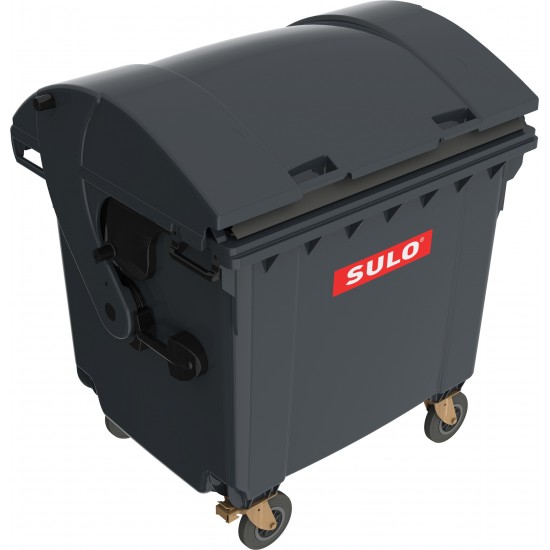 Eurocontainer plastic, 1100 L, negru, capac rotund SULO - Transport Inclus Eurocontainer plastic, 1100 L, negru, capac rotund SULO - Transport Inclus