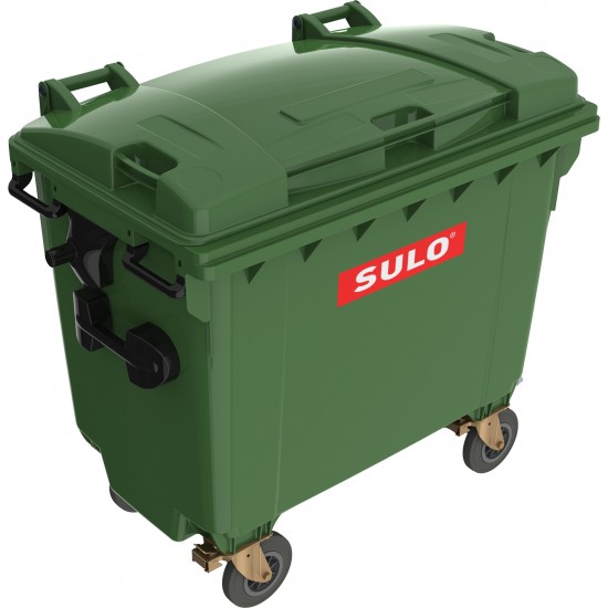 Eurocontainer din material plastic 660 l verde cu capac plat MEVATEC - Transport Inclus Eurocontainer din material plastic 660 l verde cu capac plat MEVATEC - Transport Inclus