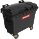 Eurocontainer din material plastic 660 l negru cu capac plat SULO - Transport Inclus Eurocontainer din material plastic 660 l negru cu capac plat SULO - Transport Inclus