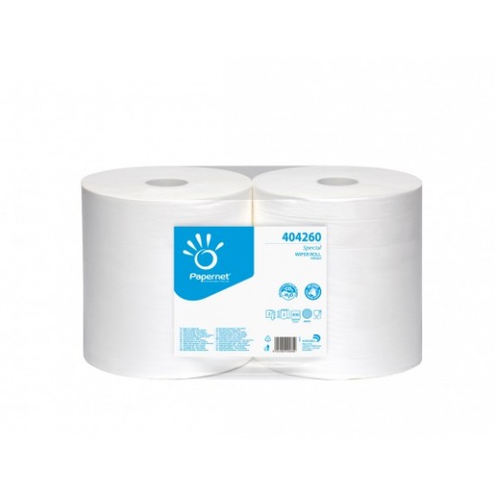 Rola industriala alba, 2 straturi, celuloza 100%, 190m, Papernet Rola industriala alba, 2 straturi, celuloza 100%, 190m, Papernet