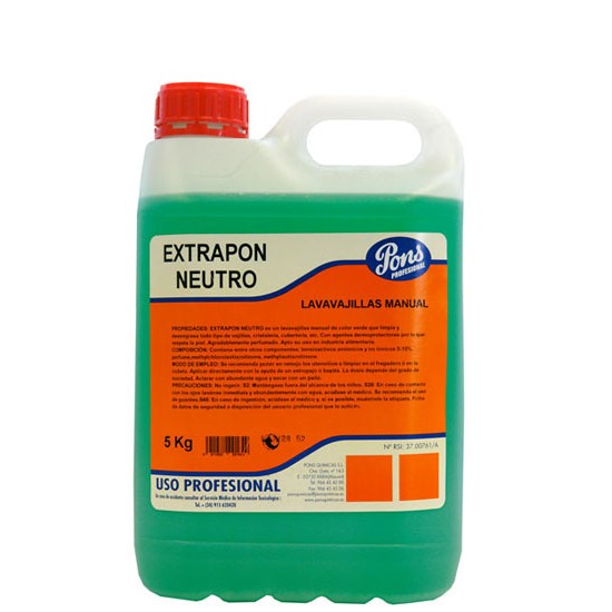 EXTRAPON NEUTRO-Detergent pentru spalarea manuala a vaselor, 5L, Asevi EXTRAPON NEUTRO-Detergent pentru spalarea manuala a vaselor, 5L, Asevi