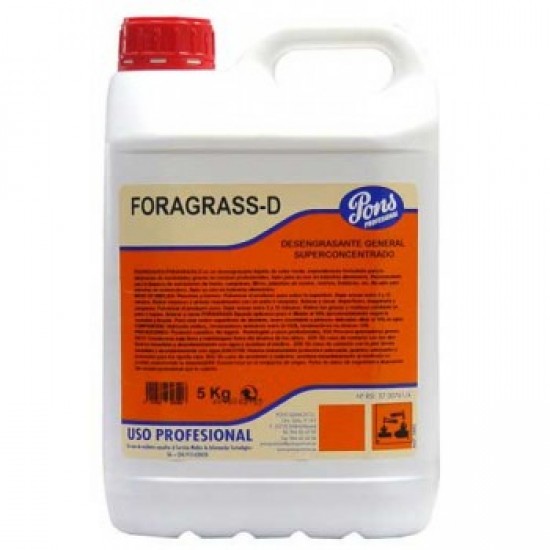 FORAGRASS D-Degresant profesional concentrat pentru orice tip de suprafata, 5L, Asevi