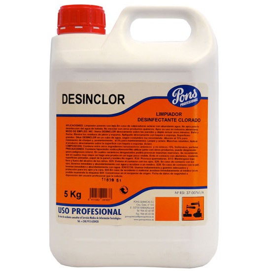 DESINCLOR-solutie igienizanta pe baza de clor-5L, Asevi DESINCLOR-solutie igienizanta pe baza de clor-5L, Asevi