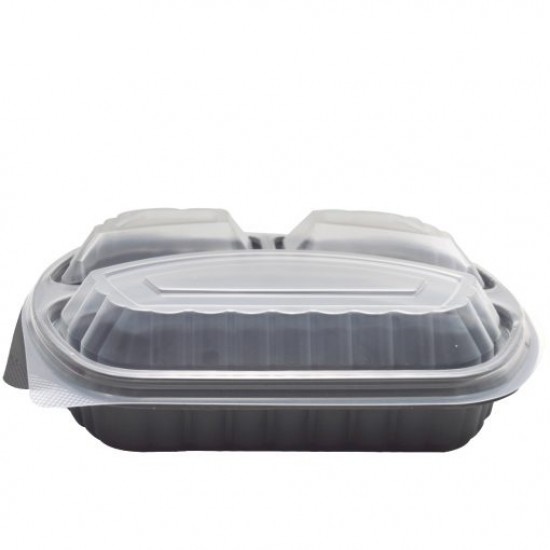 Caserole meniu 3 compartimente, 50 buc/set Caserole meniu 3 compartimente, 50 buc/set