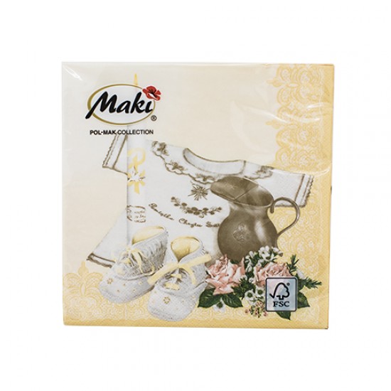 Servetele de masa 33x33cm model galben - 3 straturi Servetele de masa 33x33cm model galben - 3 straturi