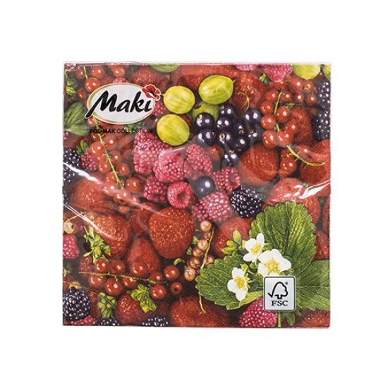 Servetele de masa 33x33cm model Fructe - 3 straturi Servetele de masa 33x33cm model Fructe - 3 straturi