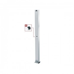 Coloana de dus din inox AISI 316, cu cap de dus si robinet cu temporizare, Idral