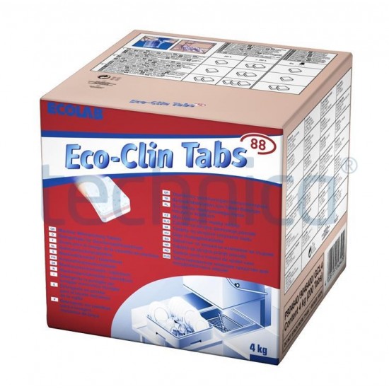 ECOCLIN TABS 88 - Pastile pentru masinile de spalat vase 4kg Ecolab - 200 pastile