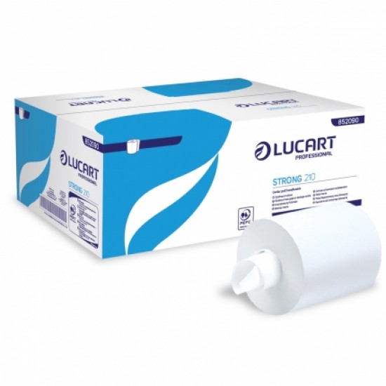 Lavete din hartie, pe rola cu derulare centrala, albe - Strong 210, LUCART Lavete din hartie, pe rola cu derulare centrala, albe - Strong 210, LUCART